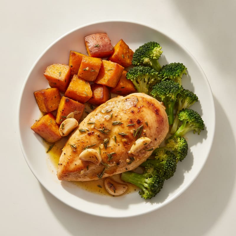 Lemon-Herb Roasted Chicken with Garlic
