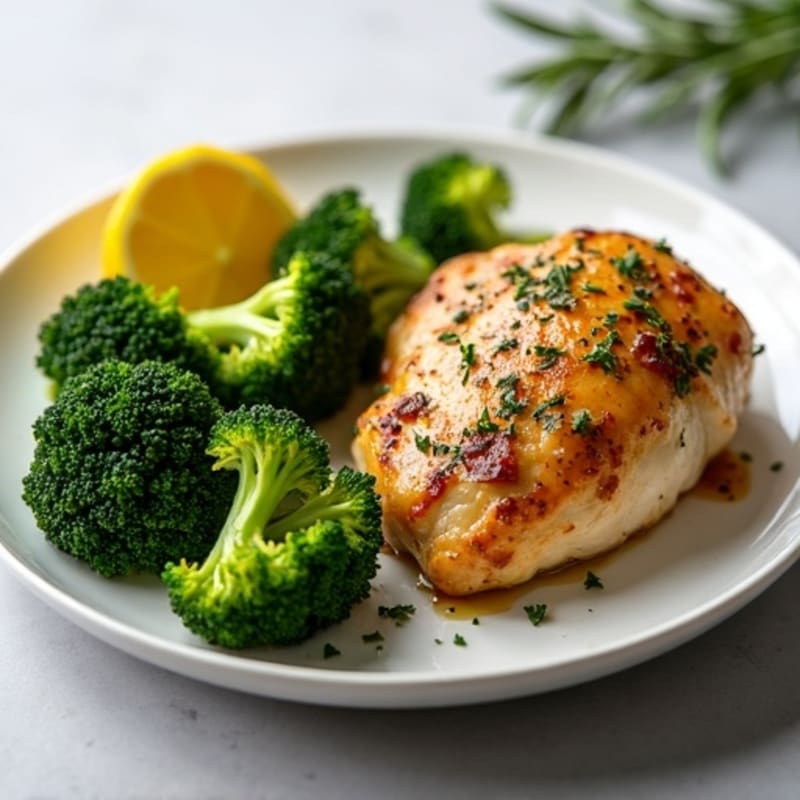 Herb-Baked Chicken Thighs with Roasted Broccoli