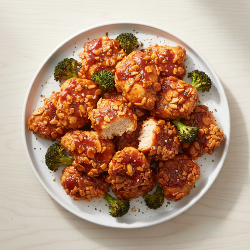 Smoky BBQ Glazed Crispy Chicken Bites