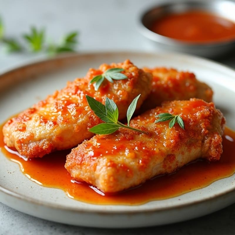 Crispy Chicken with Sweet and Spicy Glaze