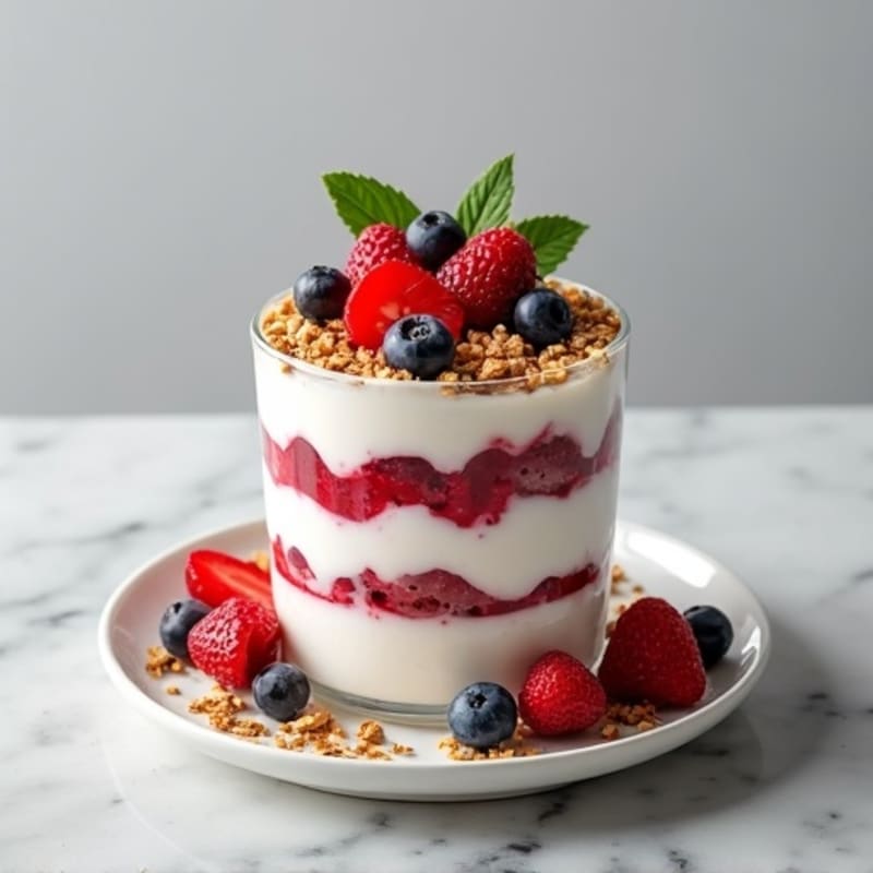 Creamy Greek Yogurt Protein Parfait with Mixed Berries