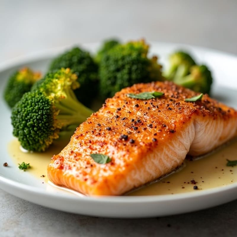 Crispy Baked Salmon with Roasted Broccoli
