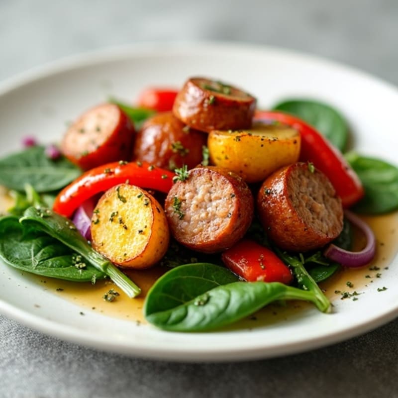 Healthy Lean Sausage and Roasted Potato Bake