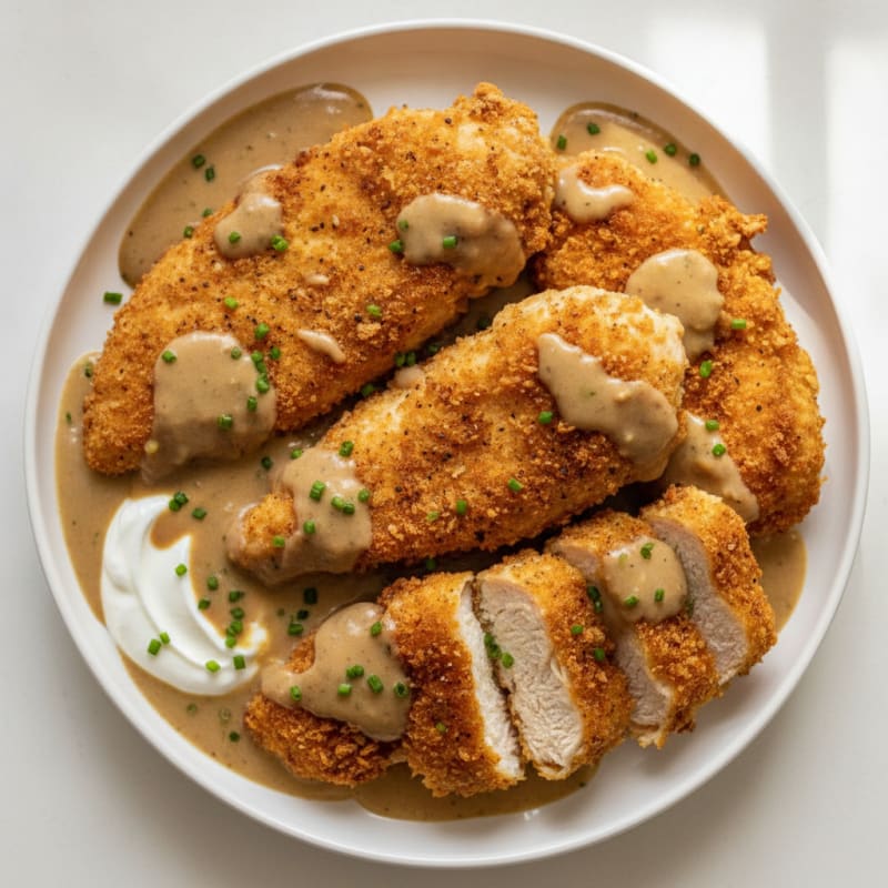 Buttermilk Fried Chicken with Creamy Gravy