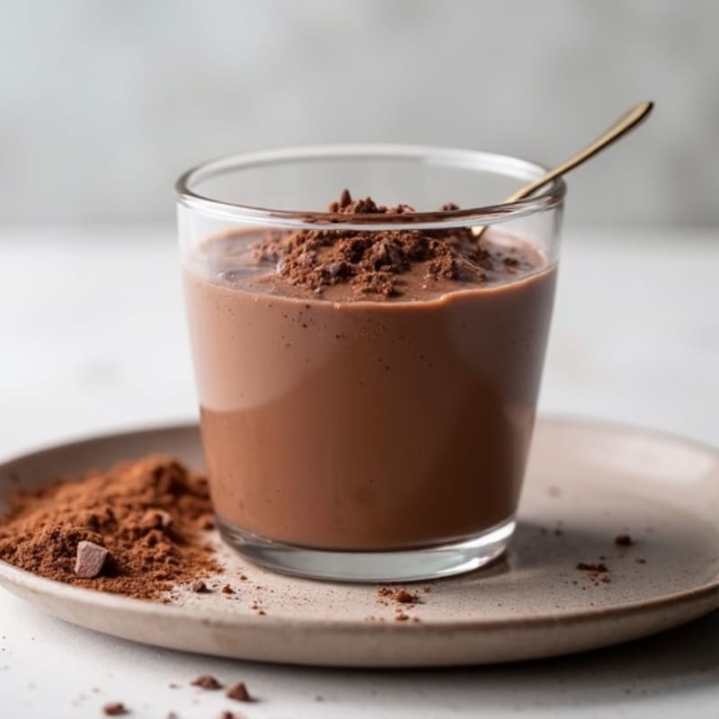 Silky Chocolate Protein Pudding with Greek Yogurt