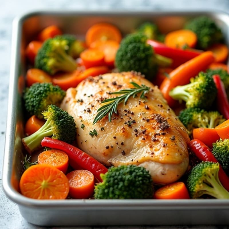 Basic Sheet Pan Herb-Roasted Chicken and Vegetables