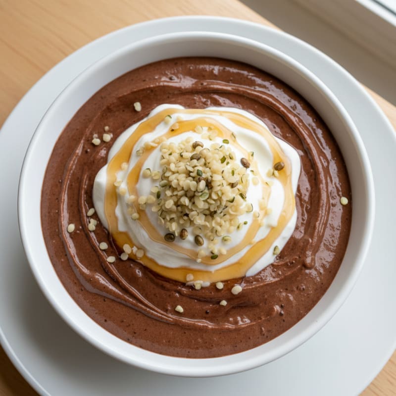 Silky Chocolate Protein Pudding with Greek Yogurt