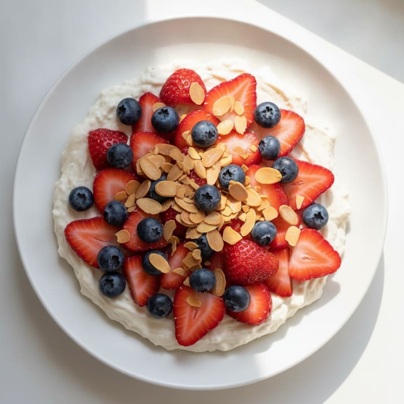 Silky Greek Yogurt Protein Pudding with Fresh Berries