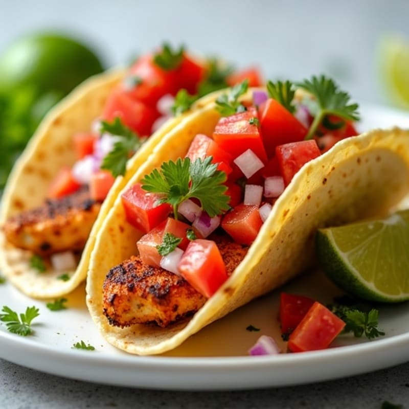 Crispy Chipotle Chicken Tacos with Fresh Pico de Gallo