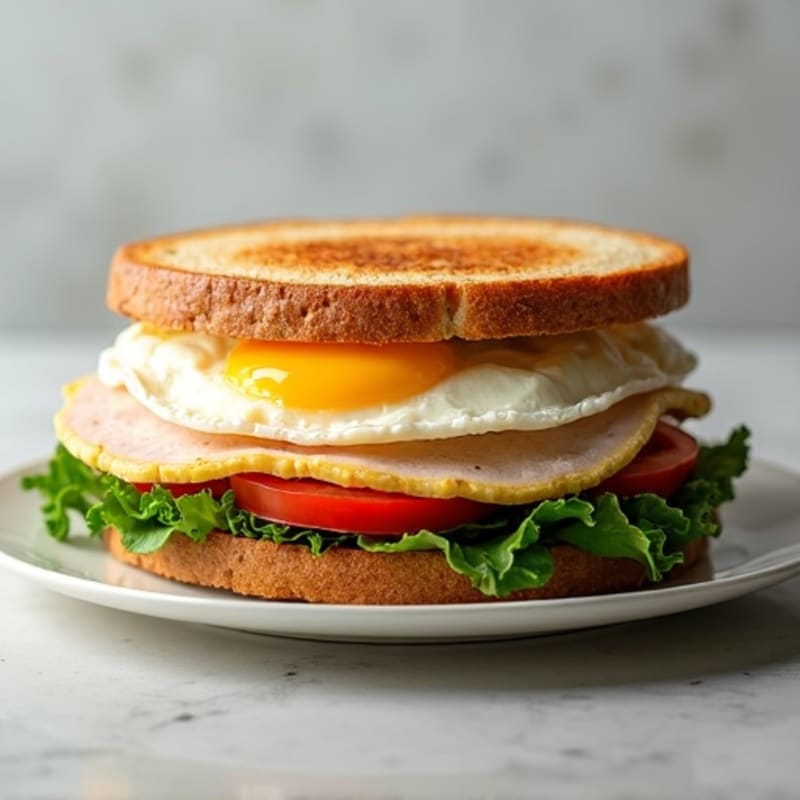 Protein-Packed Egg White and Turkey Breakfast Sandwich