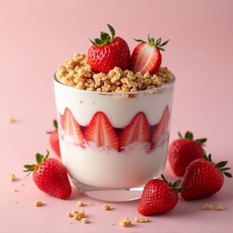 Creamy Strawberry Protein Parfait