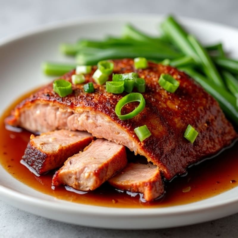 Crispy Five-Spice Roasted Duck with Ginger-Scallion Sauce
