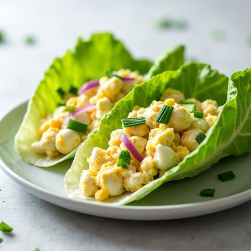 Creamy Greek Yogurt Egg Salad Lettuce Wrap