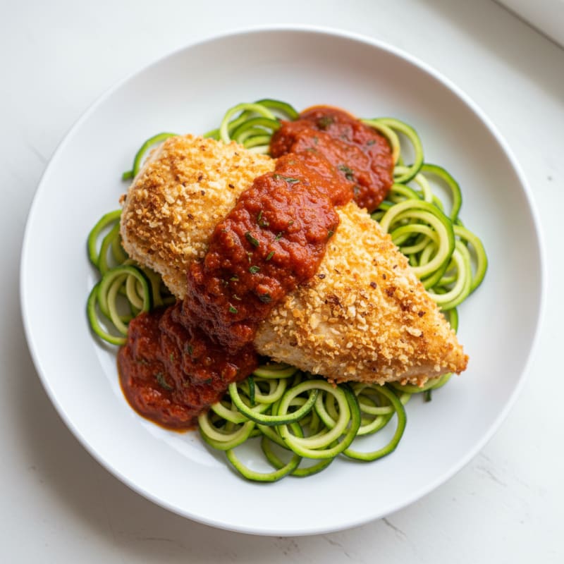 Parmesan-Crusted Chicken with Marinara Sauce