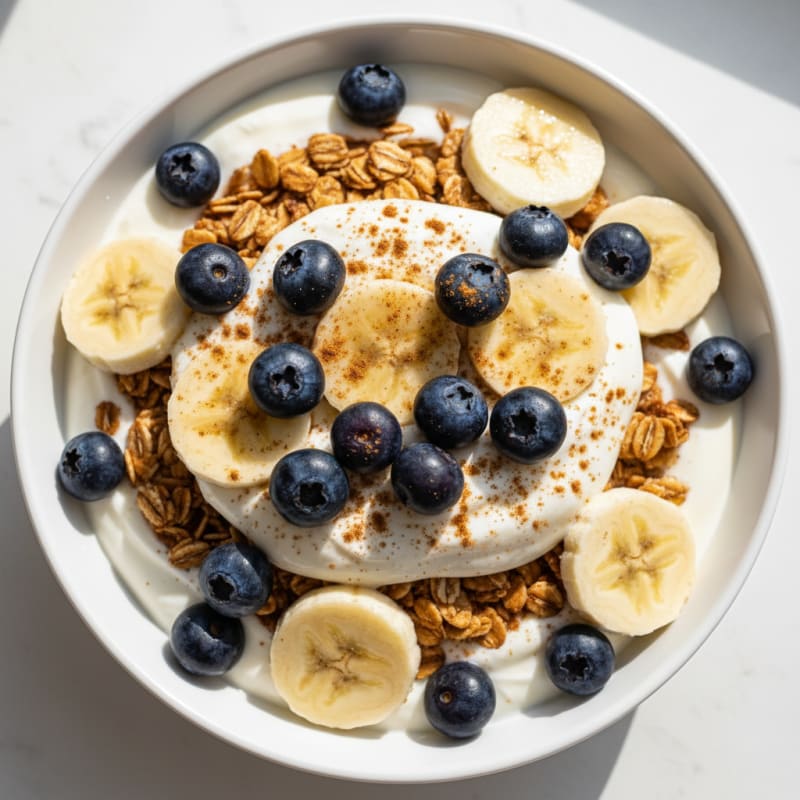 High-Protein Yogurt Banana Berry Parfait