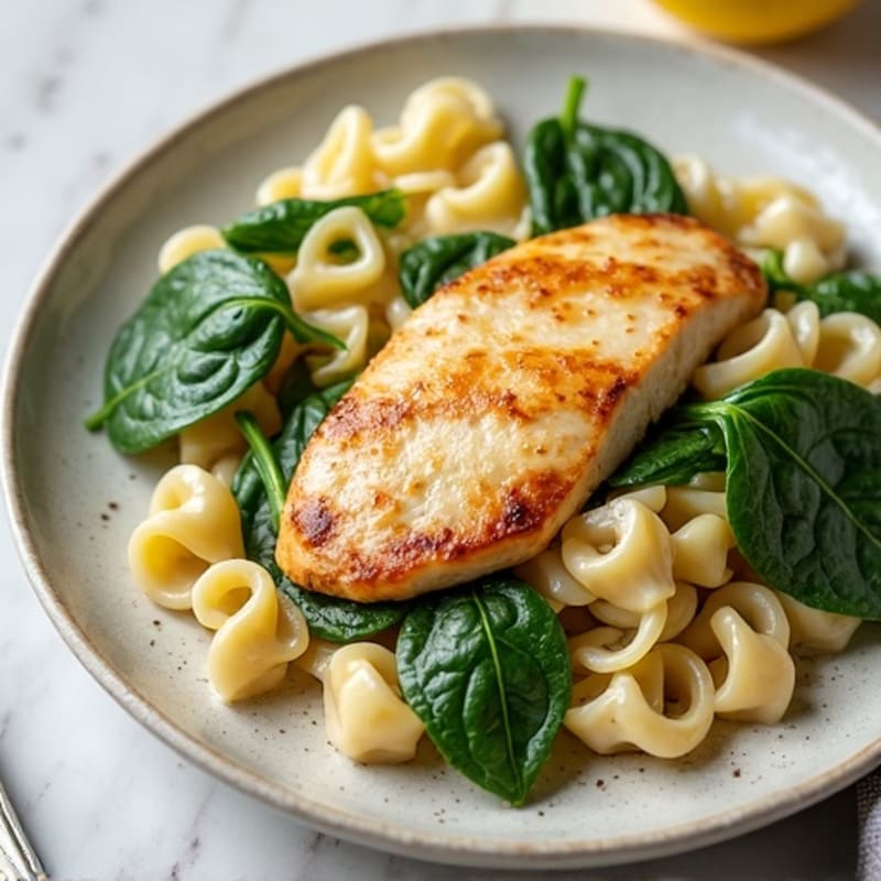Creamy Lemon Chicken Pasta with Fresh Spinach
