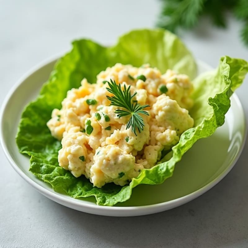 Fresh Herb-Loaded Egg Salad Lettuce Wrap
