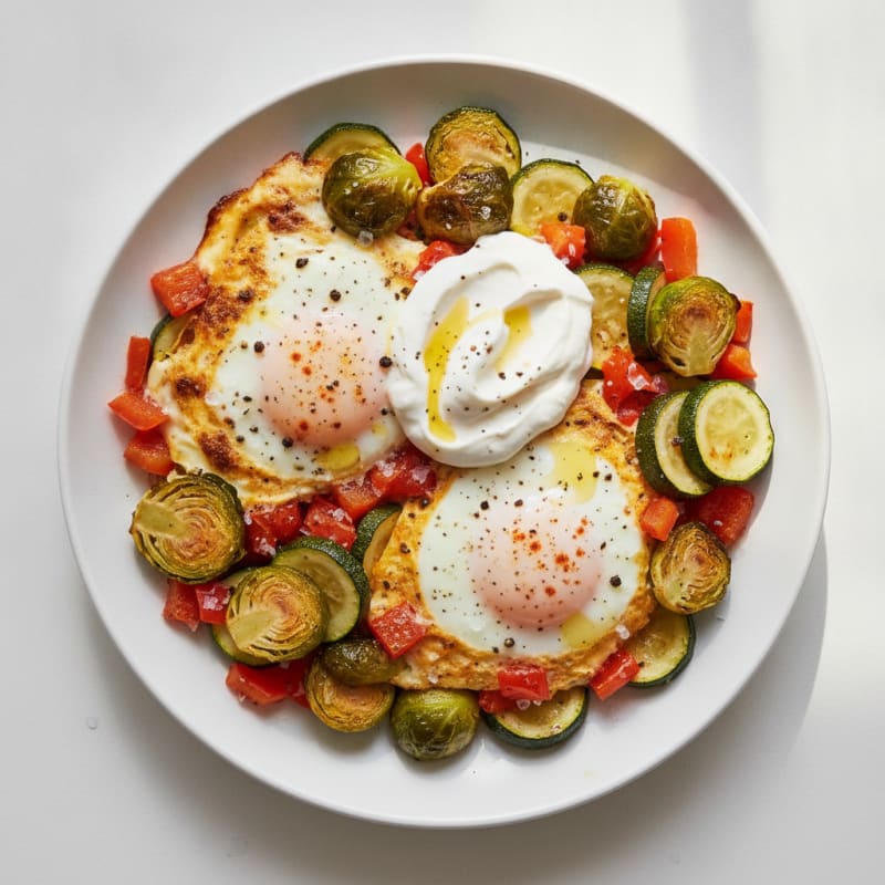 Baked Eggs with Roasted Vegetables