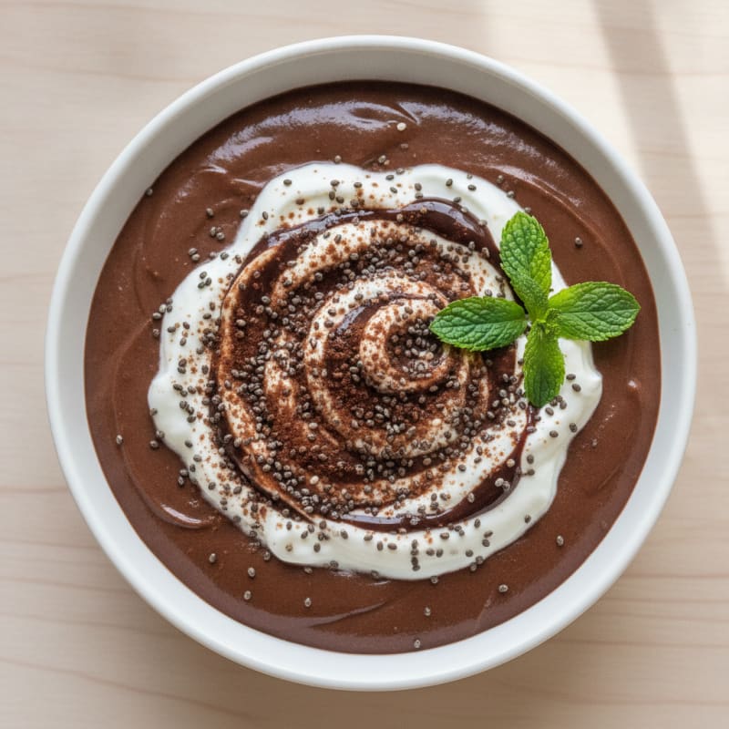 Silky Chocolate Protein Pudding with Greek Yogurt