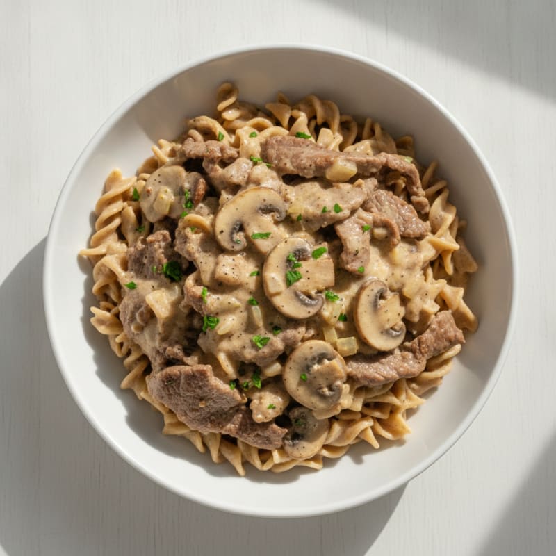 Beef Stroganoff with Mushroom Sauce