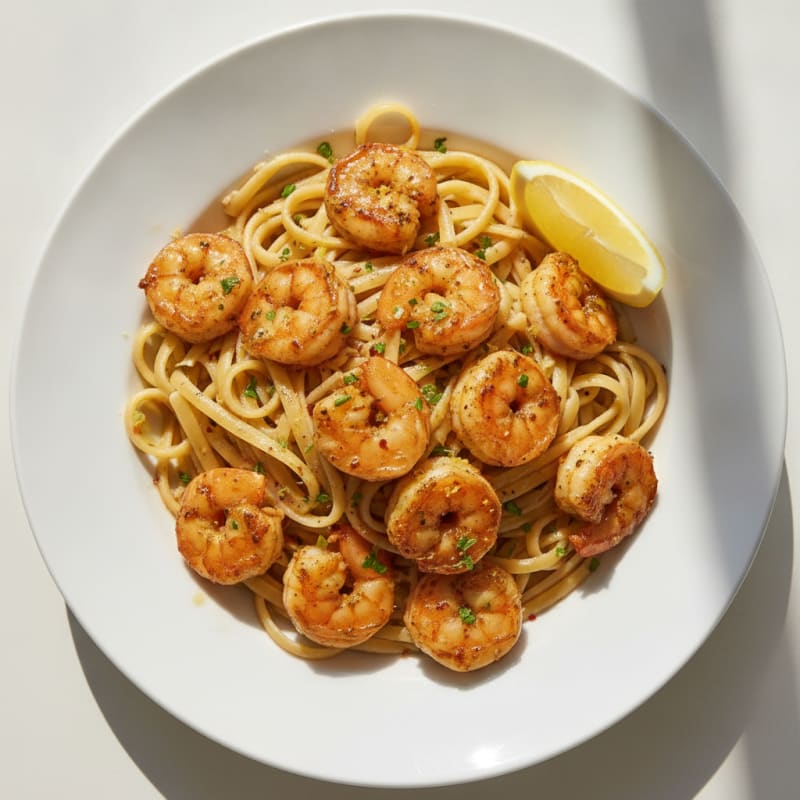 Garlic Butter Shrimp Scampi with Linguine