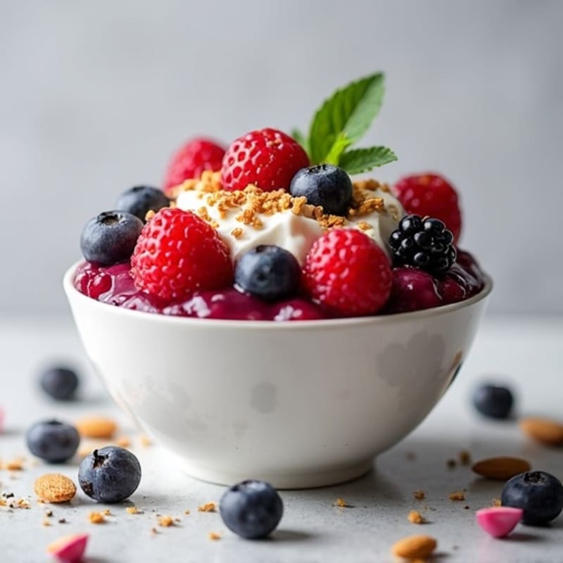 Creamy Greek Yogurt Protein Bowl with Mixed Berries