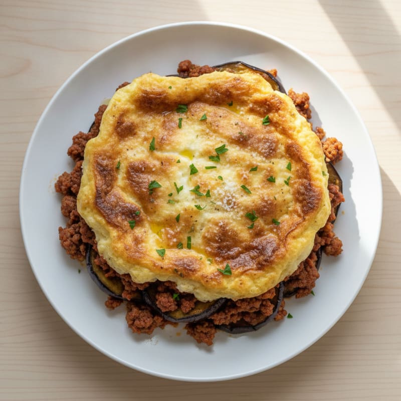 Lamb and Eggplant Moussaka Bake