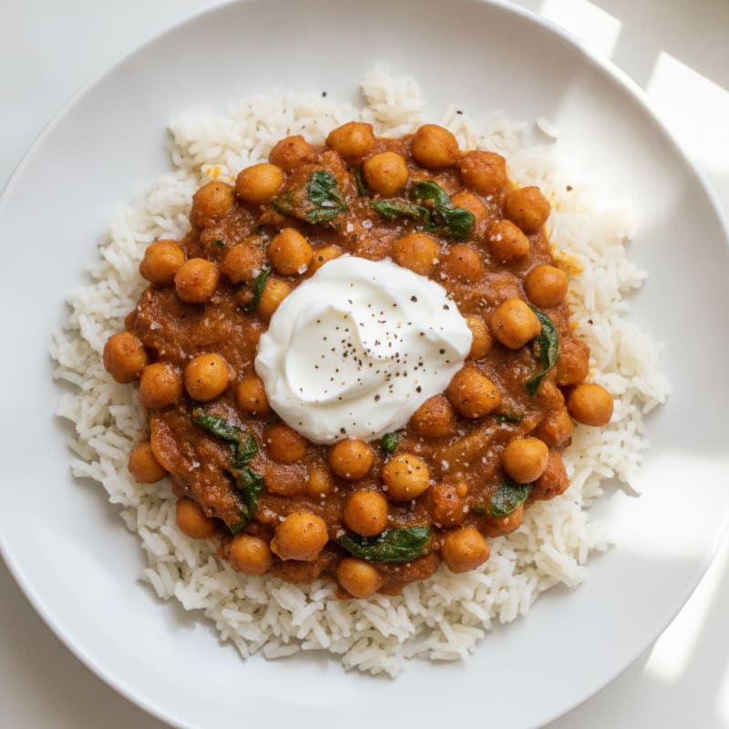 Hearty Chickpea Masala with Basmati Rice
