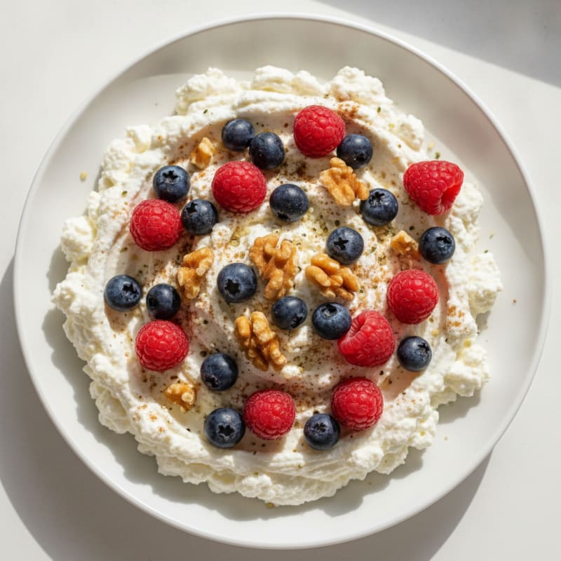 Whipped Cottage Cheese with Berries