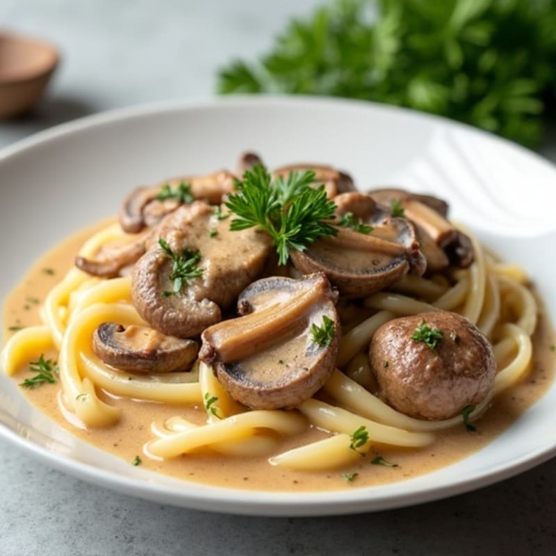 Creamy Lean Beef and Mushroom Stroganoff