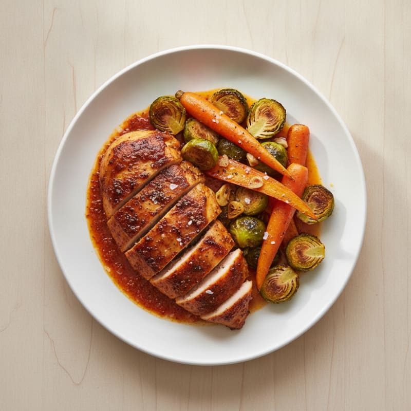 Spicy Harissa Chicken with Roasted Vegetables
