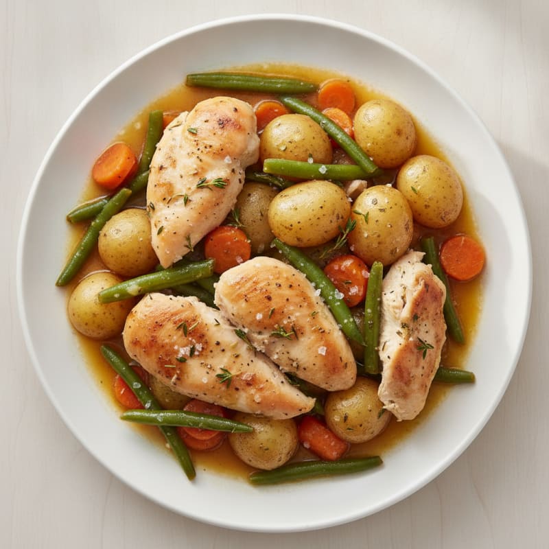 Slow Cooker Herb Chicken and Vegetables