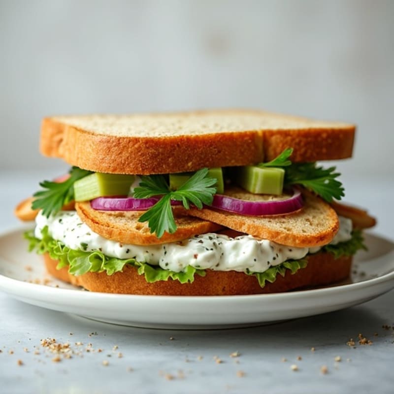 Herb-Roasted Chicken and Greek Yogurt Salad Sandwich