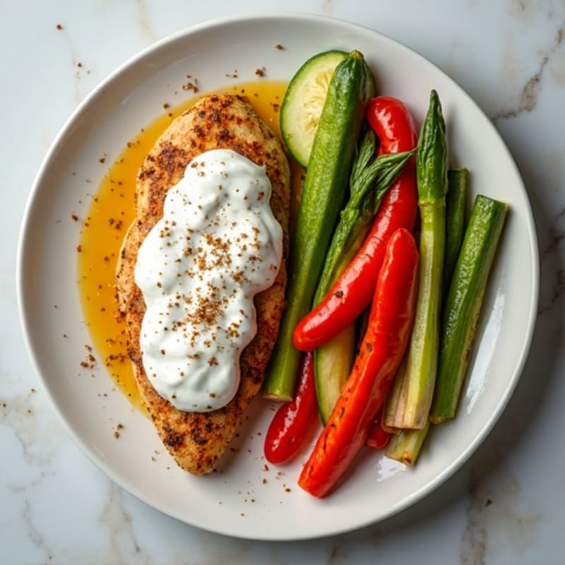 Creamy Spiced Chicken with Fresh Vegetables