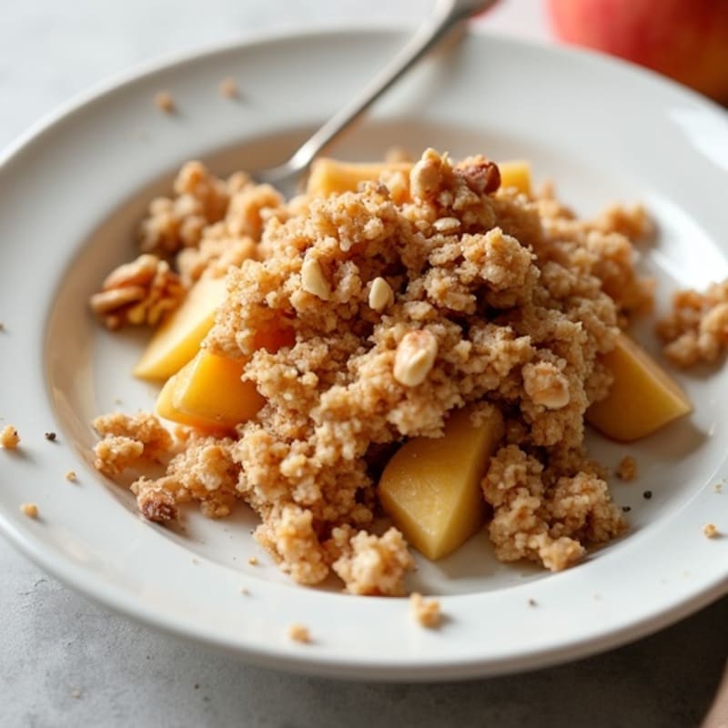 Apple Cinnamon Baked Oats with Crunchy Walnut Crumble