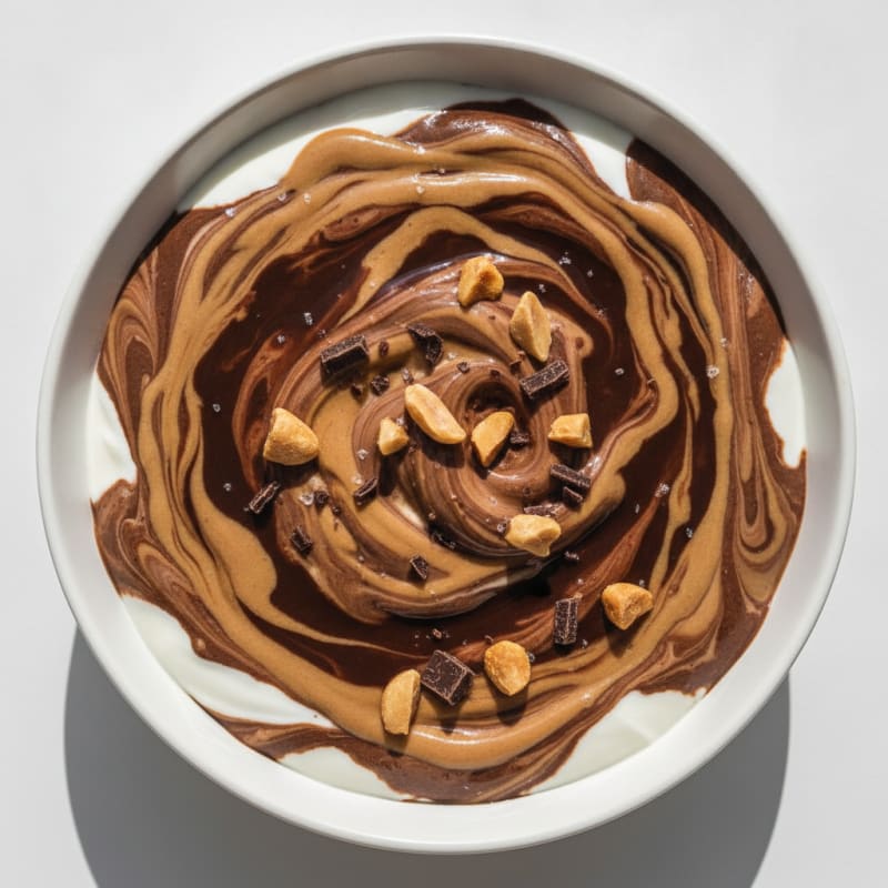 Peanut Butter Chocolate Swirl Yogurt Bowl