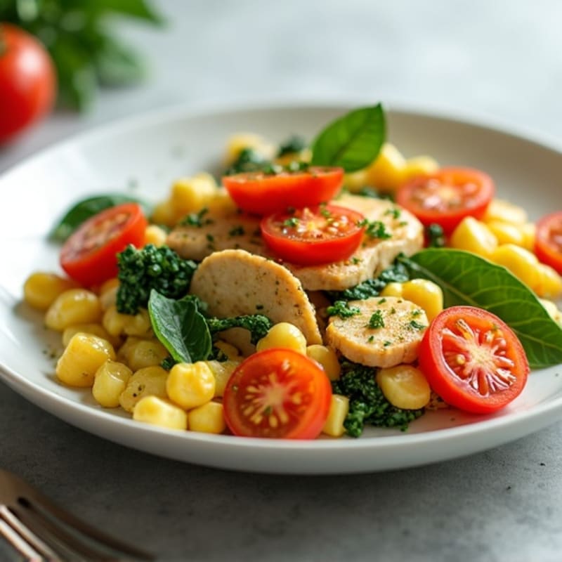 Chicken Egg White Scramble with Spinach and Tomatoes