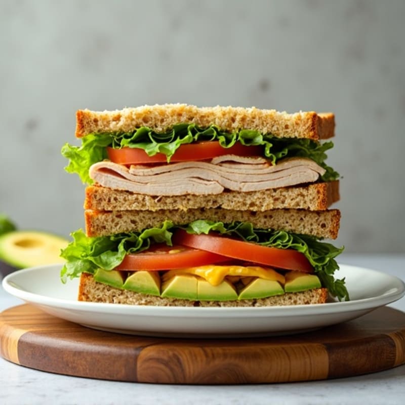 Herb-Roasted Turkey and Avocado Club Stack