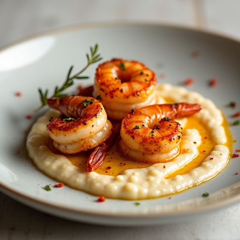 Blackened Shrimp with Creamy Grits