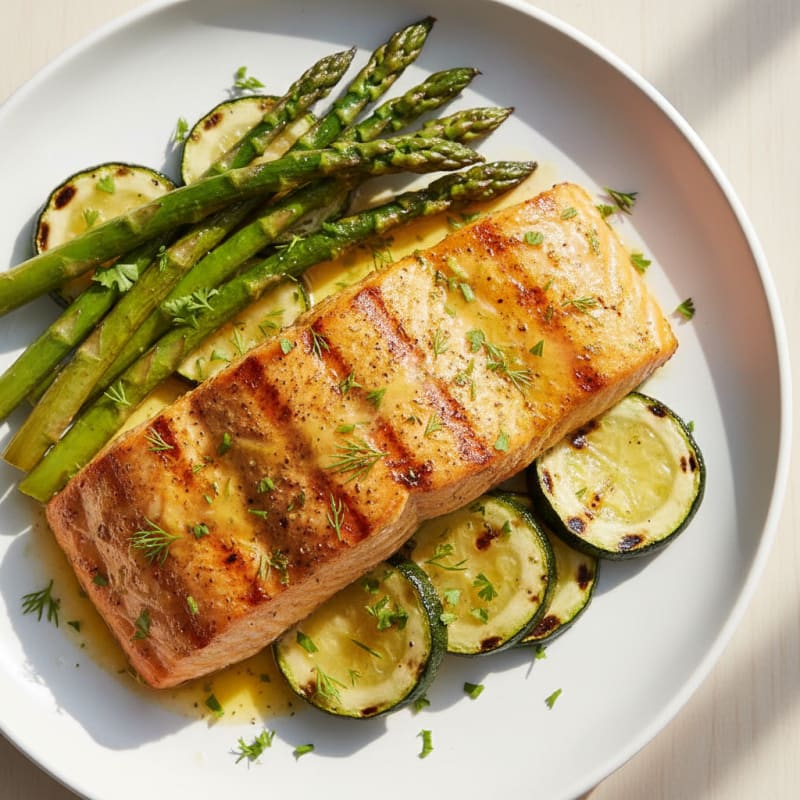Golden Lemon-Herb Grilled Salmon