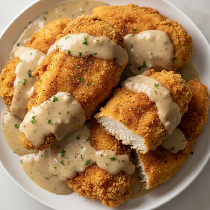 Buttermilk Fried Chicken with Creamy Gravy