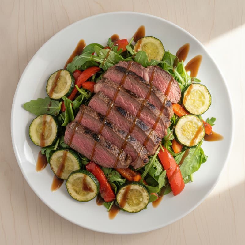 Grilled Steak and Roasted Vegetable Salad