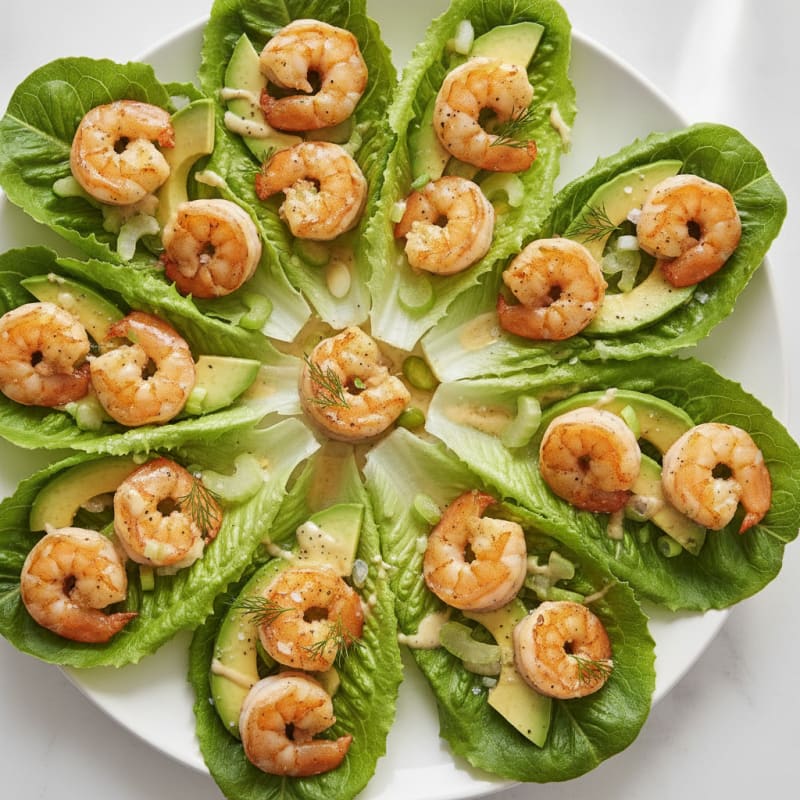 Garlic Shrimp Lettuce Wraps