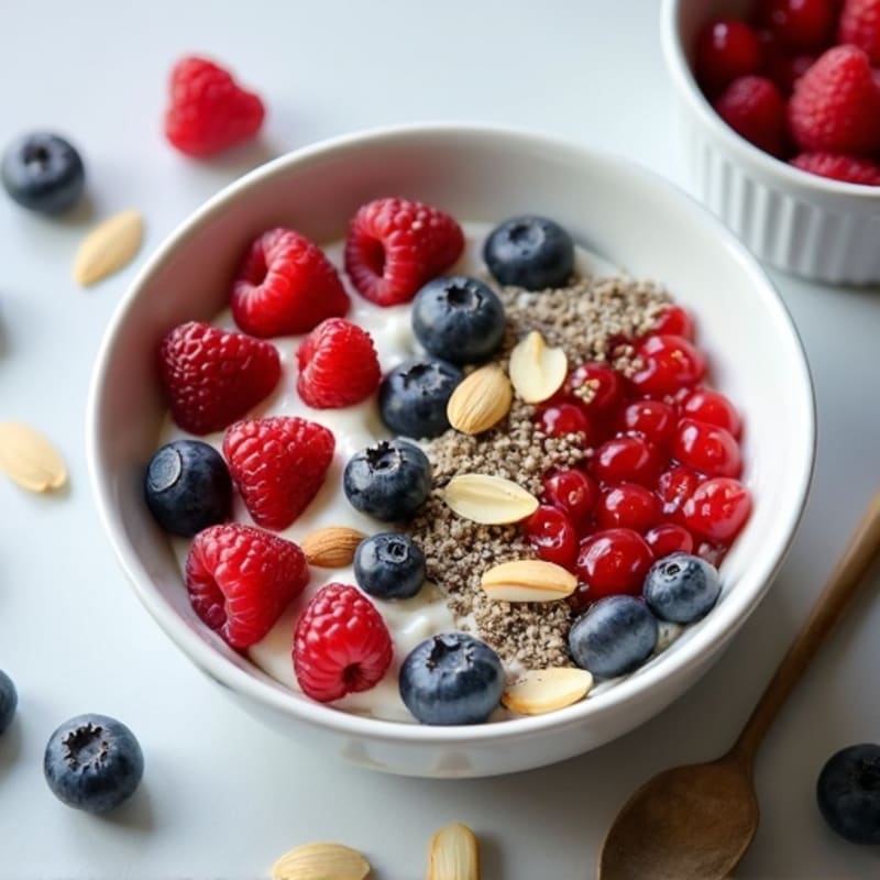 Greek Yogurt Power Bowl with Almonds and Berries