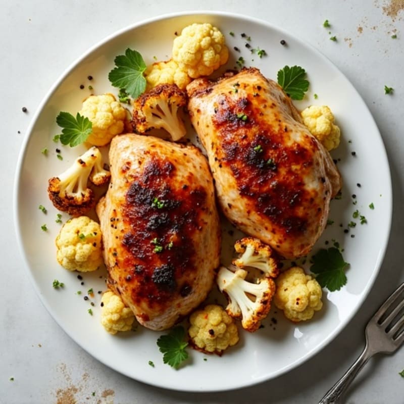 Sheet Pan Balsamic Chicken with Roasted Cauliflower