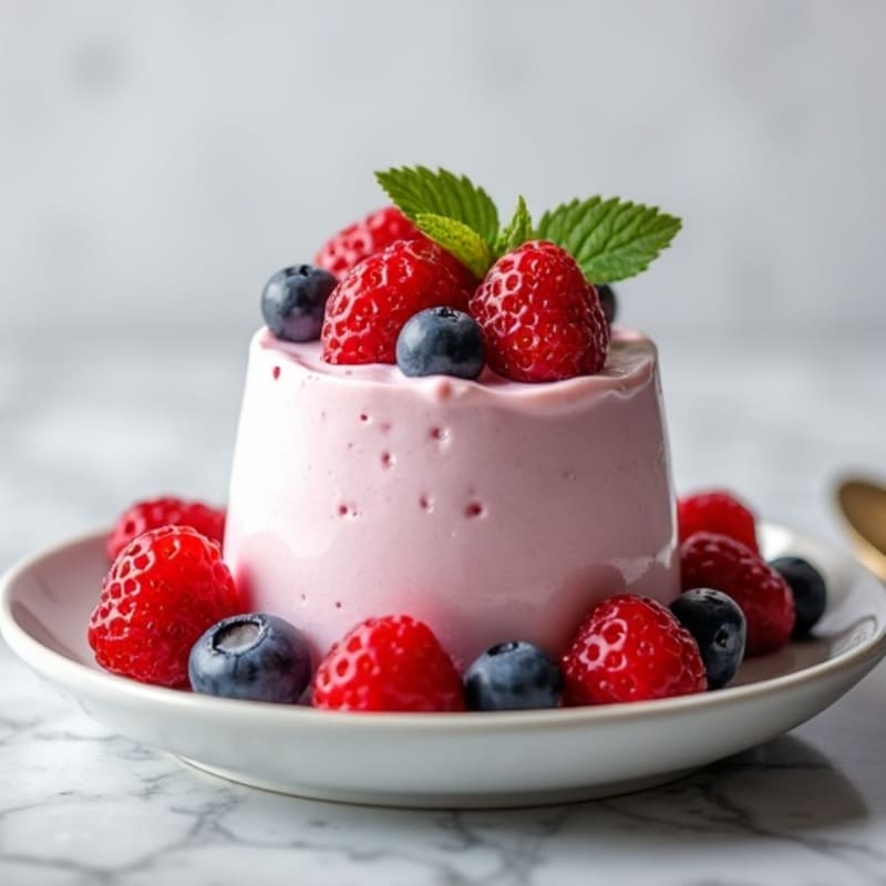 Creamy Greek Yogurt Protein Mousse with Berries