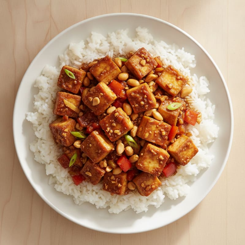 Kung Pao Tofu with Jasmine Rice