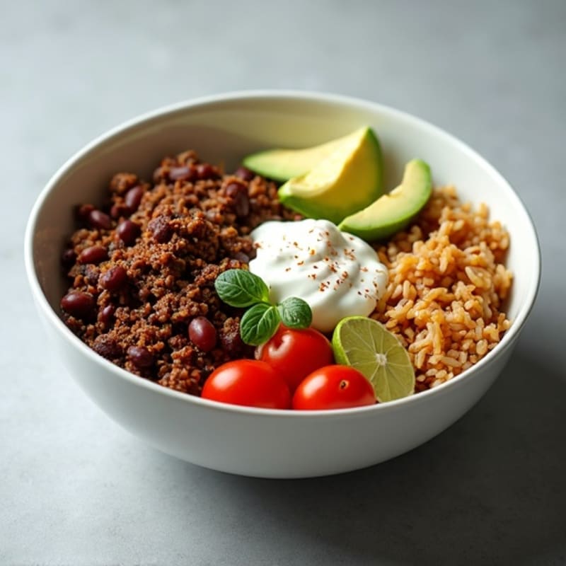 Seasoned Ground Beef Bowl with Special Sauce