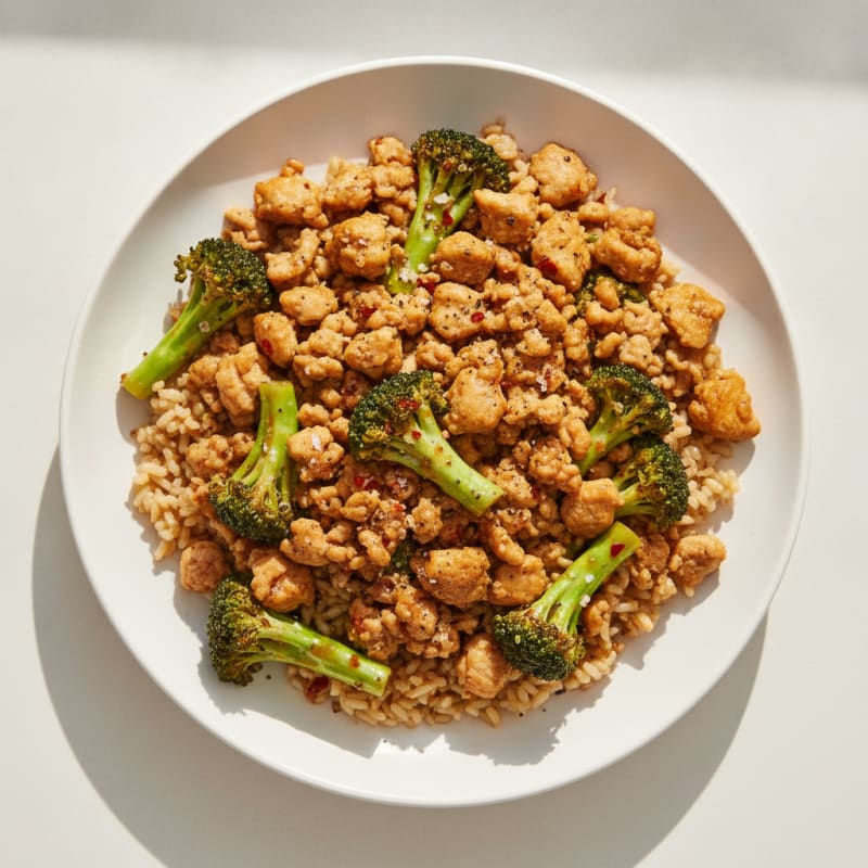 Ground Chicken and Broccoli Stir-Fry