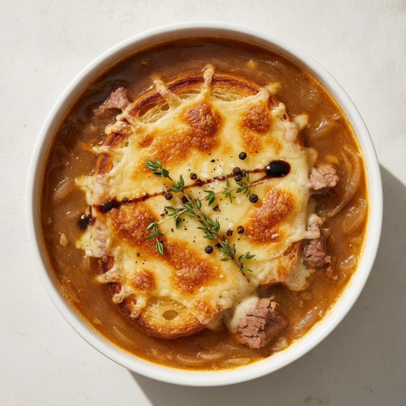 Classic French Onion Soup with Gruyère